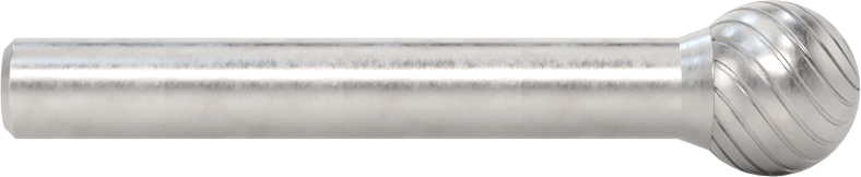 1/4" Çaplı Şaftlı Karbür Freze Ucu, Bilye, Anma Numarası SD-4, Tek Kesimli Diş