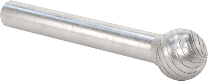 1/4" Çaplı Şaftlı Karbür Freze Ucu, Bilye, Anma Numarası SD-4, Tek Kesimli Diş