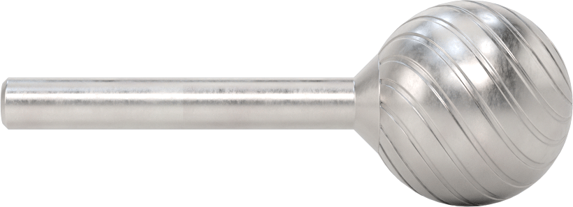 1/4" Çaplı Şaftlı Karbür Freze Ucu, Bilye, Anma Numarası SD-9, Tek Kesimli Diş