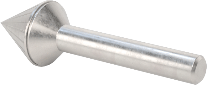 1/4" Çaplı Şaftlı Karbür Freze Ucu, Sivri Konik, Anma Numarası SJ-6, Tek Kesimli Diş