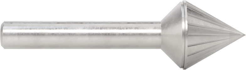 1/4" Çaplı Şaftlı Karbür Freze Ucu, Sivri Konik, Anma Numarası SJ-6, Tek Kesimli Diş