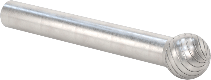 1/4" Çaplı Şaftlı Karbür Freze Ucu, Bilye, Anma Numarası SD-3, Tek Kesimli Diş
