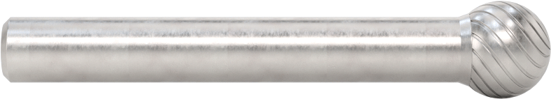 1/4" Çaplı Şaftlı Karbür Freze Ucu, Bilye, Anma Numarası SD-3, Tek Kesimli Diş