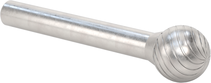 1/4" Çaplı Şaftlı Karbür Freze Ucu, Bilye, Anma Numarası SD-5, Tek Kesimli Diş