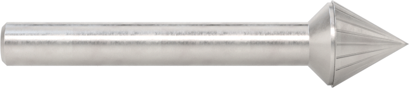 1/4" Çaplı Şaftlı Karbür Freze Ucu, Koni, Anma Numarası SJ-5, Tek Kesimli Diş