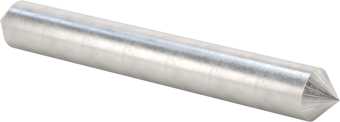 1/4" Çaplı Şaftlı Karbür Freze Ucu, Koni, Anma Numarası Sk-1, Tek Kesimli Diş