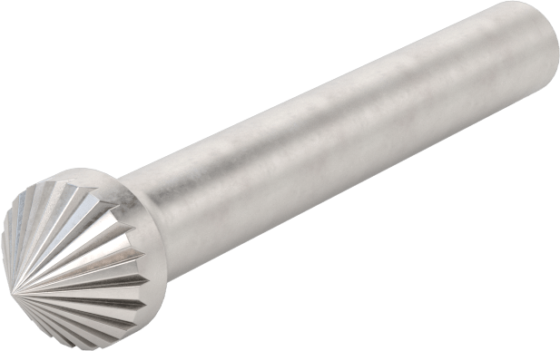 1/4" Çaplı Şaftlı Karbür Freze Ucu, Koni, Anma Numarası Sk-3, Tek Kesimli Diş