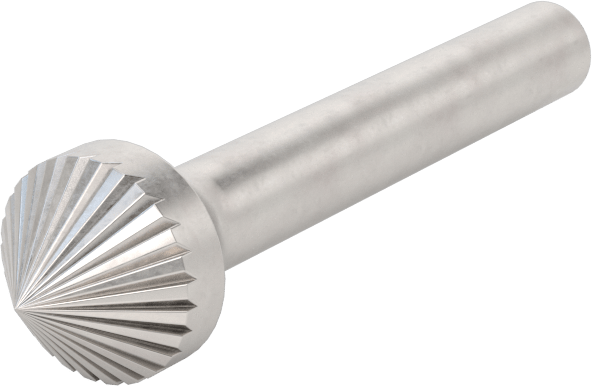 1/4" Çaplı Şaftlı Karbür Freze Ucu, Koni, Anma Numarası Sk-5, Tek Kesimli Diş