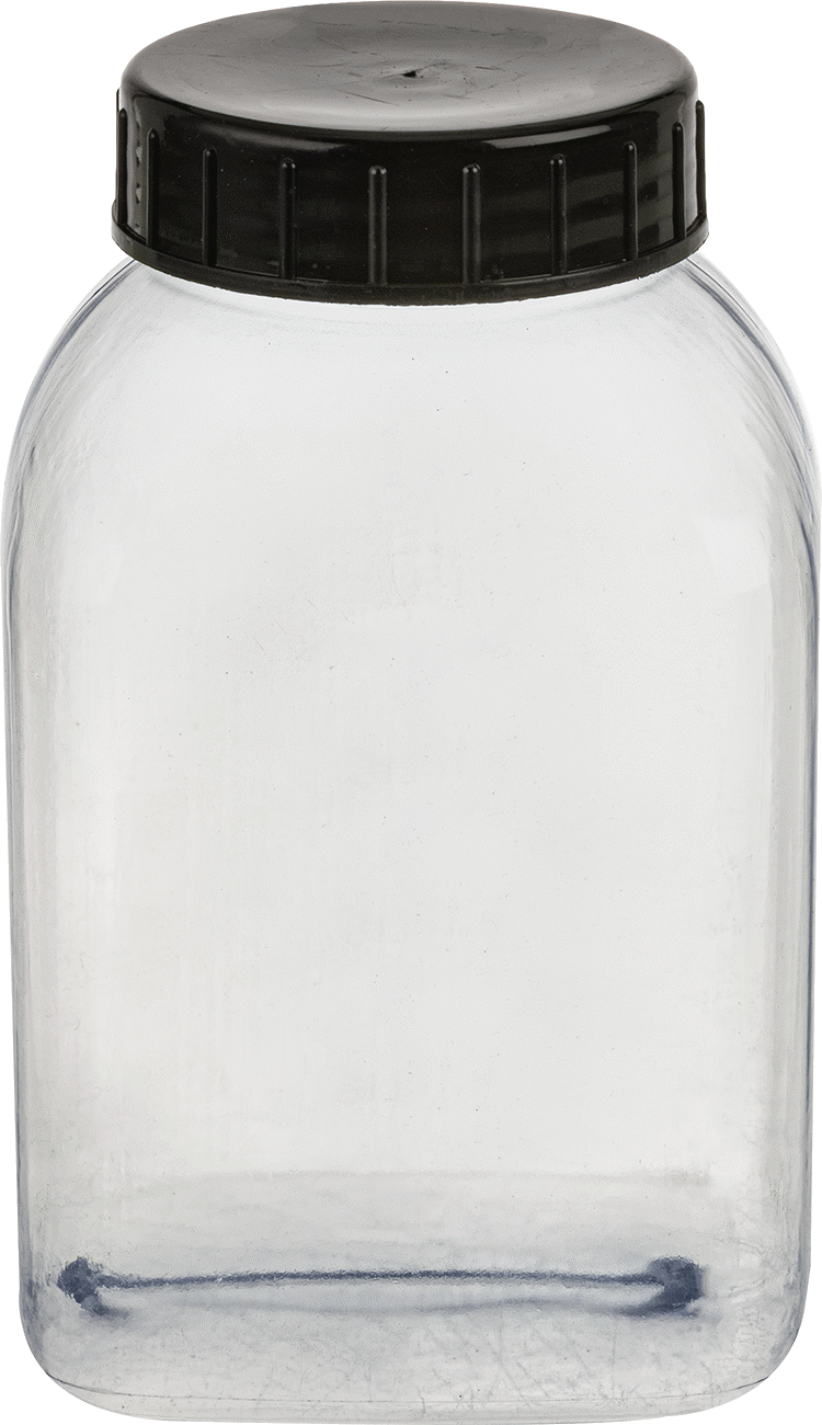 Şeffaf PVC Plastik Kavanoz, 67,6 FL oz/2000 ml Kapasite