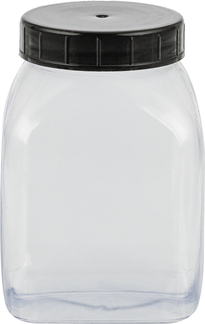 Şeffaf PVC Plastik Kavanoz, 10,1 FL oz/300 ml Kapasite