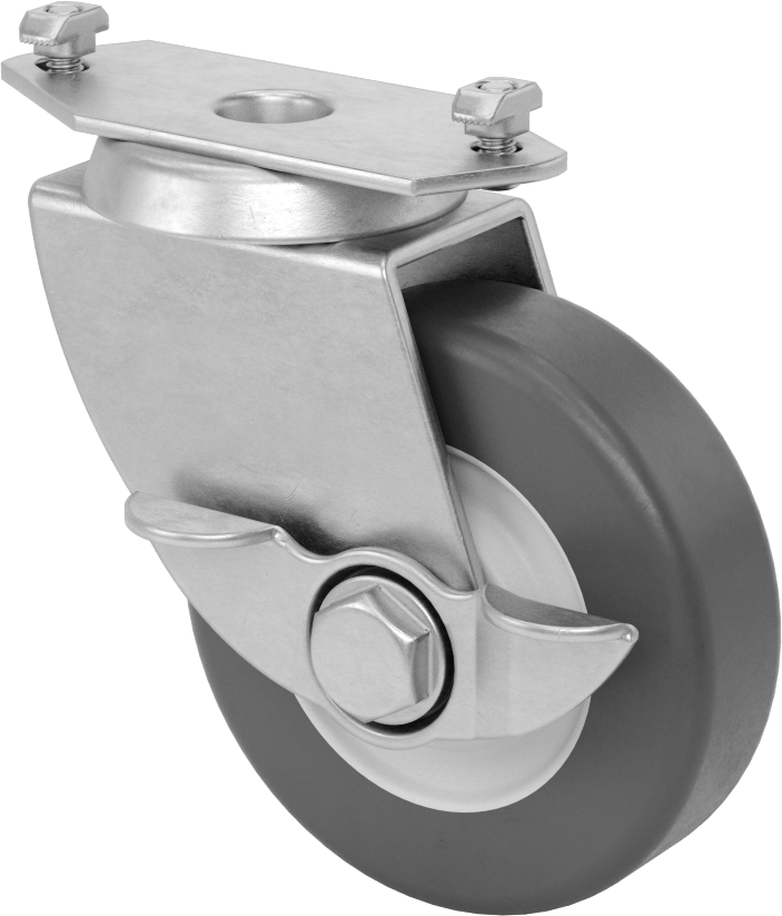 T-Yivli Çerçeve Tekerleği, Kolay Rulo, Döner, 1,5" ve 40 mm Yüksek Ray, 250 lbs. Kapasite