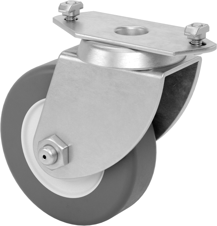 T-Yivli Çerçeve Tekerleği, Kolay Rulo, Döner, 1,5" ve 40 mm Yüksek Ray, 250 lbs. Kapasite