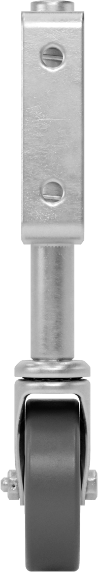 T-Yivli Çerçeve Tekerleği, Uzatılmış Yan Montaj, 1,5 inç/40 mm Ray, Poliüretan Tekerlek