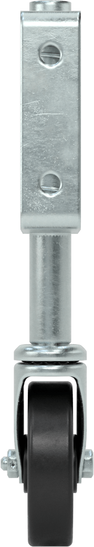 T-Yivli Çerçeve Tekerleği, Uzatılmış Yan Montaj, 45 mm Yüksek Ray için, 3" Lastik Tekerlek