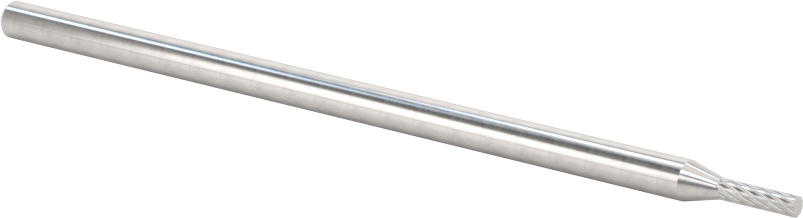 1/8" Çaplı Şaftlı Ekstra Uzun Frez, Düz Silindir, Ticaret No. SA-41L3, Tek Kesimli Diş