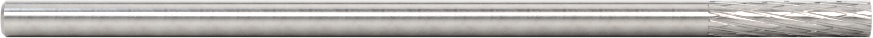 1/8" Çaplı Şaftlı Ekstra Uzun Frez, Düz Silindir, Ticaret No. SA-43L3, Çift Kesimli Diş