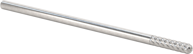 1/8" Çaplı Şaftlı Ekstra Uzun Frez, Yuvarlak Silindir, Ürün No. SC-42L3, Çift Kesimli Diş