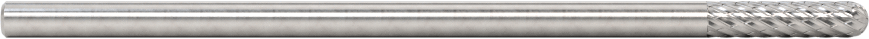 1/8" Çaplı Şaftlı Ekstra Uzun Frez, Yuvarlak Silindir, Ürün No. SC-42L3, Çift Kesimli Diş