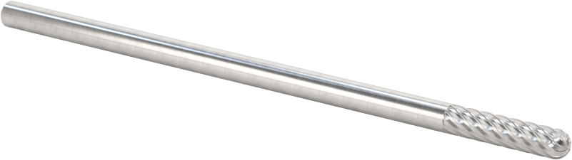 1/8" Çaplı Şaftlı Ekstra Uzun Frez, Yuvarlak Silindir, Ürün No. SC-42L3, Tek Kesimli Diş