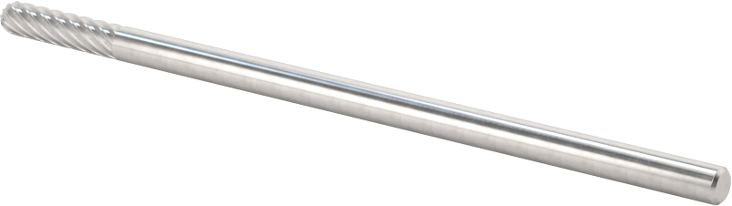 1/8" Çaplı Şaftlı Ekstra Uzun Frez, Yuvarlak Silindir, Ürün No. SC-42L3, Tek Kesimli Diş