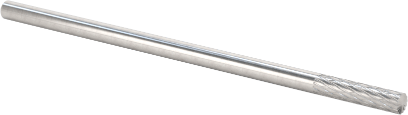 1/8" Çaplı Şaftlı Ekstra Uzun Frez, Düz Kesici Silindir, Ticaret No. Sb-43L3, Çift Kesim
