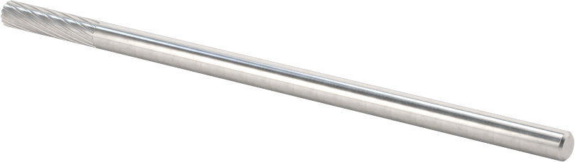 1/8" Çaplı Şaftlı Ekstra Uzun Frez, Düz Kesici Silindir, Ticaret No. Sb-43L3, Tek Kesim