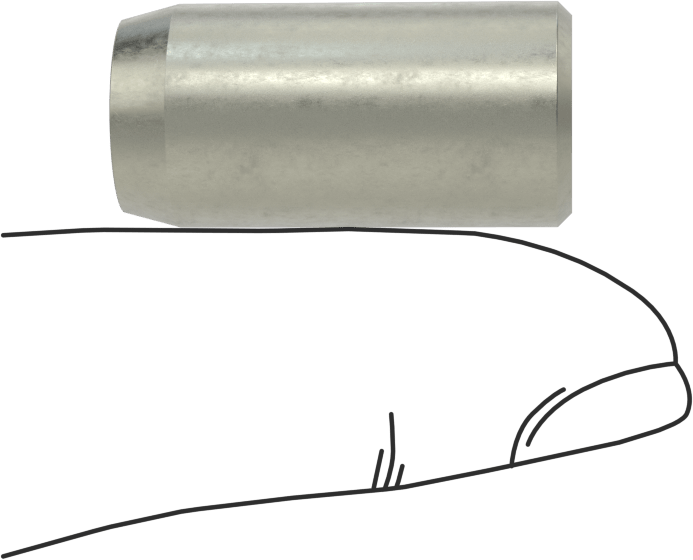 Kendi Kendine Tamamlayabileceğin Presle Takılan Matkap Burcu, 0.25" ID, 1/2" OD, 1" Uzunluk