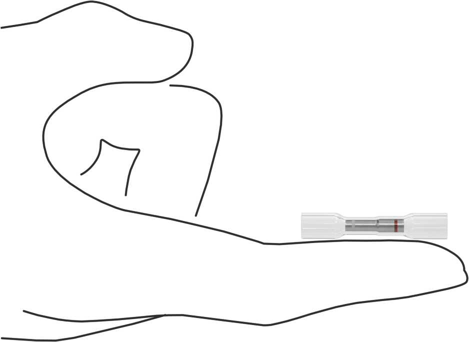 Isıyla Daralan Redüksiyonlu Sıkmalı Uç Ekleri, İnceleme Pencereli, 22-18 x 24-22 AWG için