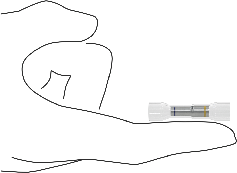 Isıyla Daralan Redüksiyonlu Sıkmalı Uç Ekleri, İnceleme Pencereli, 12-10 x 16-14 AWG için