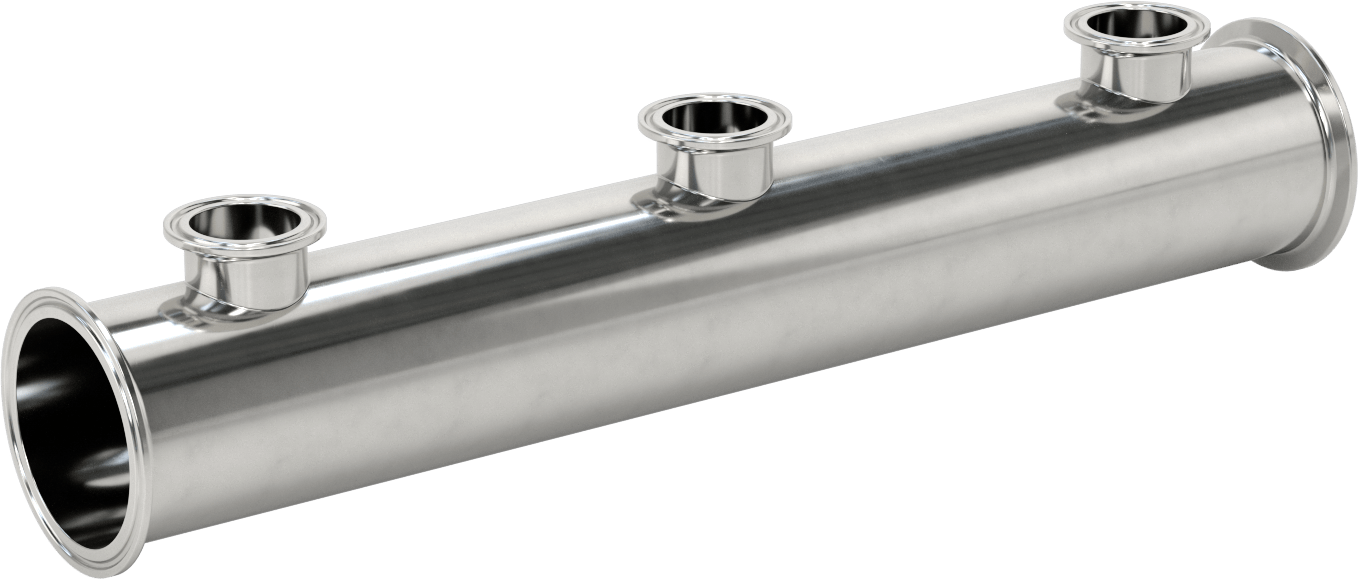 Yüksek Parlaklıkta Hızlı Sıkıştırmalı Sıhhi Boru Bağlantı Elemanı, 3“ x 1-1/2” Boru Dış Çapı için 304 Paslanmaz Çelik 3 Manifold Redüktör