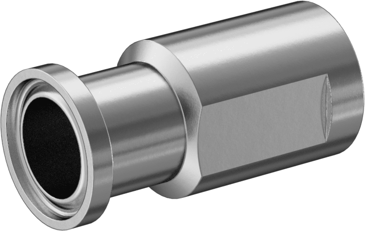 Yüksek Parlaklıkta Hızlı Sıkıştırmalı Sıhhi Boru Bağlantı Elemanı, 3/4" Dış Çaplı Boru x 1/2 NPT Dişi için 304 Paslanmaz Çelik Adaptör