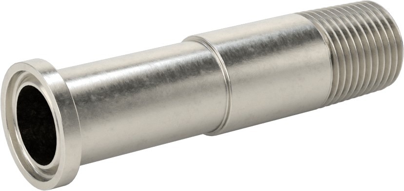 Yüksek Parlaklıkta Hızlı Sıkıştırmalı Sıhhi Boru Bağlantı Elemanı, 3/4" Boru Dış Çapı x 1/2 BSPT Erkek için Adaptör