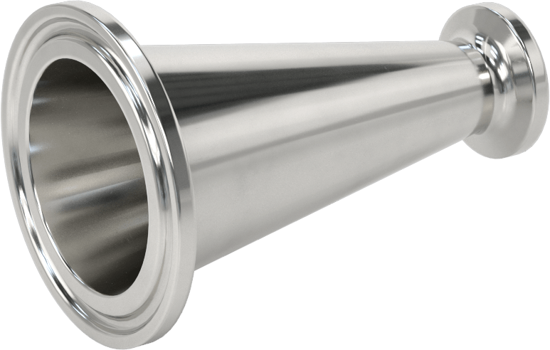 Yüksek Parlaklıkta Hızlı Sıkıştırmalı Sıhhi Boru Bağlantı Elemanı, 1-1/2“ x 1/2” Dış Çaplı Boru için 316 Paslanmaz Çelik Redüktör