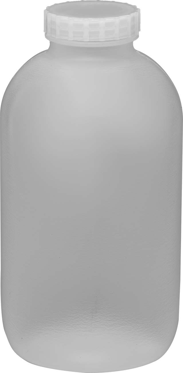 Yarı Şeffaf Polipropilen Plastik Kavanoz, 1 Galon/3775 ml Kapasite, 5-7/8" Çap