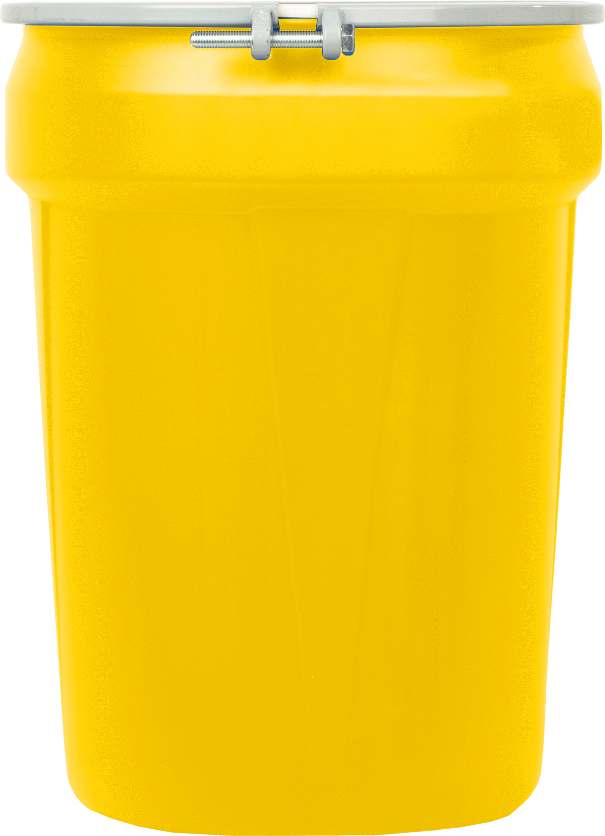 Plastik Varil, Cıvata Halkalı İç İçe Geçebilir Açık Başlık, 30 Galon Kapasite, Sarı
