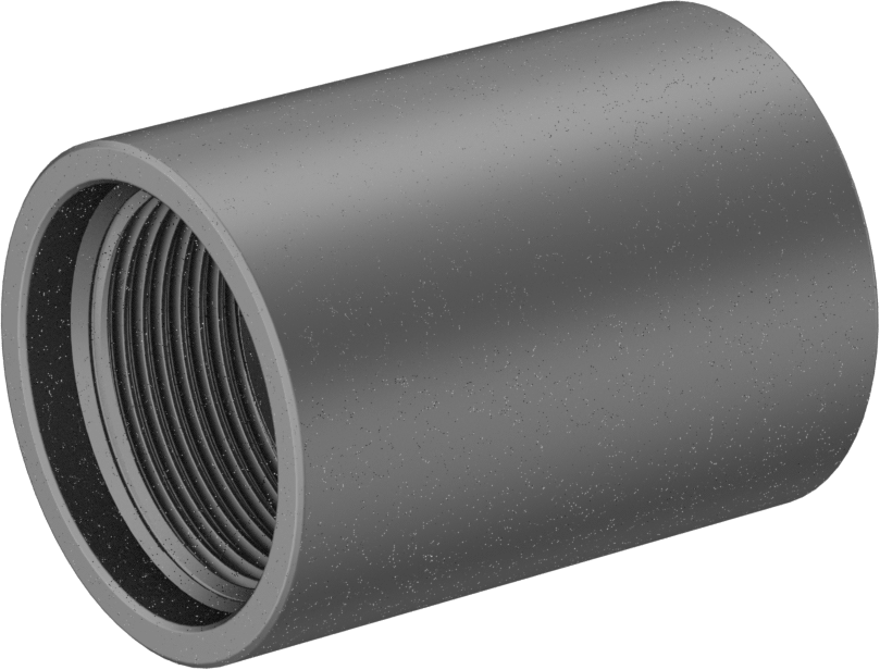 Orta Basınçlı Düz Boru Konektörü, Gömme Dişli, Galvanizli Çelik, 1-1/4 NPT Dişi