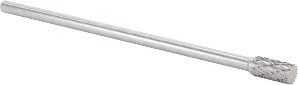 1/4" Çaplı Şaftlı Ekstra Uzun Frez, Düz Silindir, Ticaret No. SA-3L6, Çift Kesimli Diş