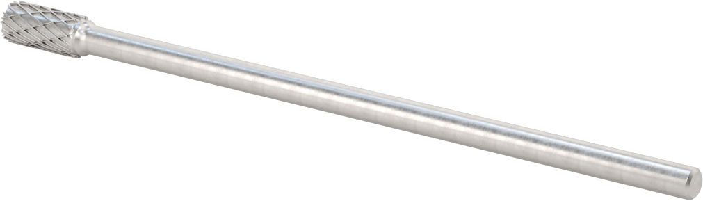 1/4" Çaplı Şaftlı Ekstra Uzun Frez, Düz Silindir, Ticaret No. SA-3L6, Çift Kesimli Diş