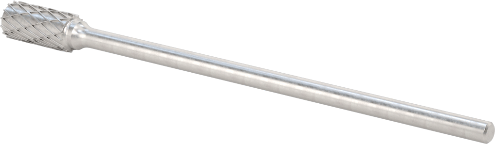 1/4" Çaplı Şaftlı Ekstra Uzun Frez, Düz Silindir, Ticaret No. SA-5L6, Çift Kesimli Diş
