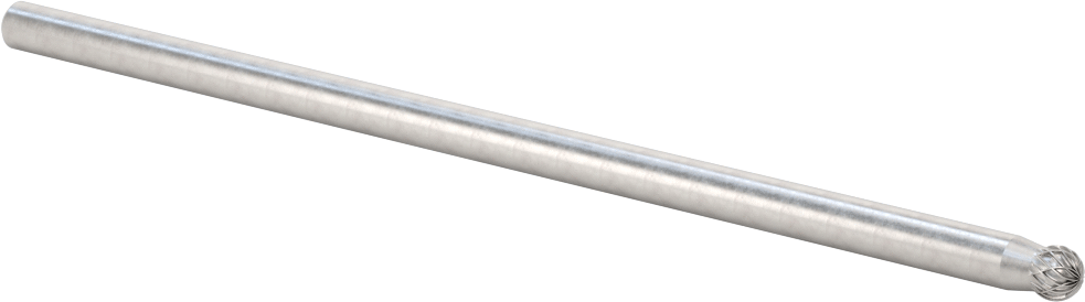1/4" Çaplı Şaftlı Ekstra Uzun Frez, Bilye, Ticaret No. SD-1L6, Çift Kesimli Diş