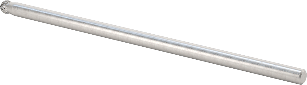 1/4" Çaplı Şaftlı Ekstra Uzun Frez, Bilye, Ticaret No. SD-1L6, Çift Kesimli Diş