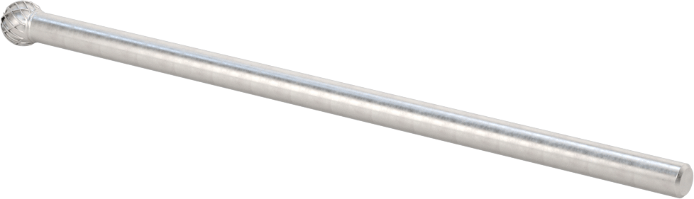 1/4" Çaplı Şaftlı Ekstra Uzun Frez, Bilye, Ürün No. SD-3L6, Çift Kesimli Diş