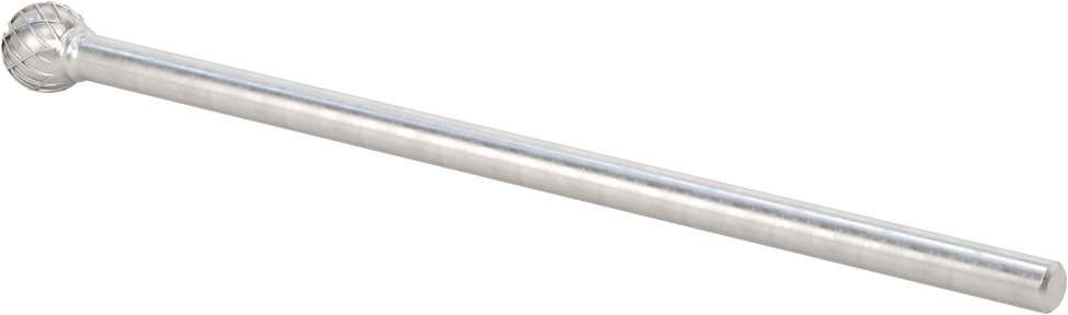 1/4" Çaplı Şaftlı Ekstra Uzun Frez, Bilye, Ticaret No. SD-5L6, Çift Kesimli Diş