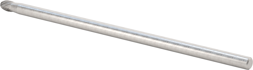 1/4" Çaplı Şaftlı Ekstra Uzun Frez, Oval, Ticaret No. SE-1L6, Çift Kesimli Diş