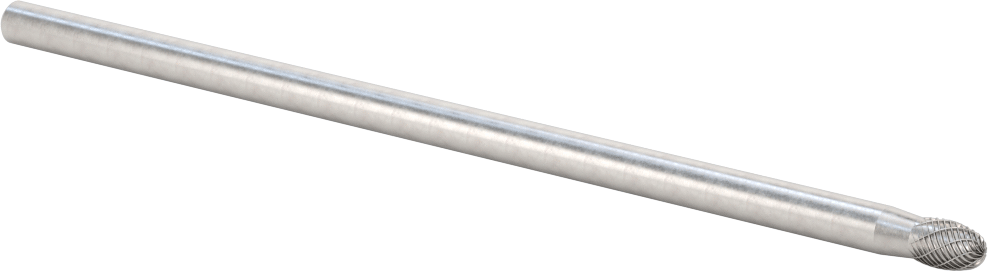 1/4" Çaplı Şaftlı Ekstra Uzun Frez, Oval, Ticaret No. SE-1L6, Çift Kesimli Diş