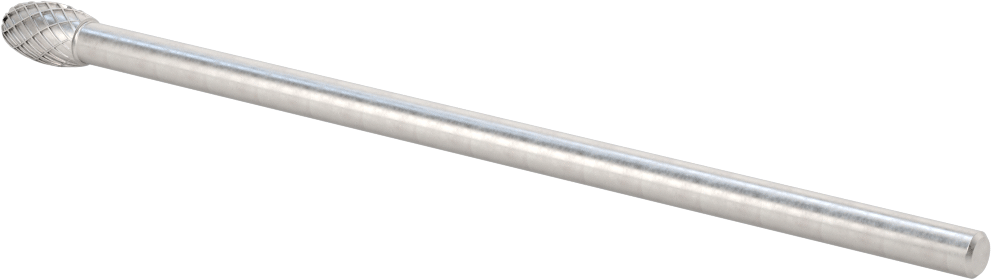1/4" Çaplı Şaftlı Ekstra Uzun Frez, Oval, Ticaret No. SE-3L6, Çift Kesimli Diş