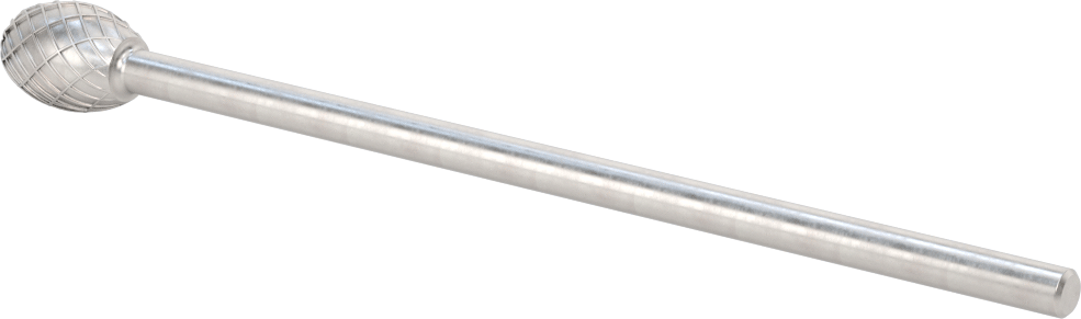 1/4" Çaplı Şaftlı Ekstra Uzun Frez, Oval, Ticaret No. SE-5L6, Çift Kesimli Diş