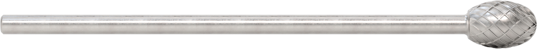1/4" Çaplı Şaftlı Ekstra Uzun Frez, Oval, Ticaret No. SE-5L6, Çift Kesimli Diş