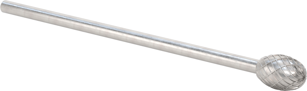 1/4" Çaplı Şaftlı Ekstra Uzun Frez, Oval, Ticaret No. SE-5L6, Çift Kesimli Diş