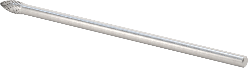 1/4" Çaplı Şaftlı Ekstra Uzun Frez, Alev, Ürün No. SH-2L6, Çift Kesimli Diş